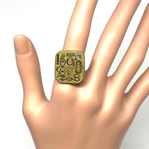 Modernist Symbols Ring - Bronze Artisan
